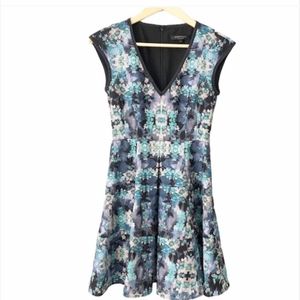 Nanette Lepore Dress Love Chime Floral Skater Paisley Party Cocktail Size 0 $378
